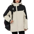 thumbnail image 1 of Drovellove Plus Size Women's Long Sleeve Hooded Coat with Zipper Pockets – Plush Velvet Fleece Windproof Jacket, Solid Casual Fall Winter Outerwear, Cozy Warm Full Zip Up for Work, Travel, 1 of 9