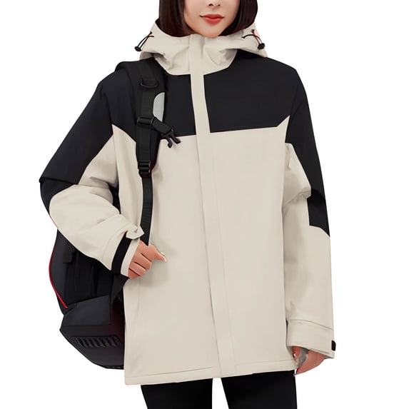 Drovellove Plus Size Women's Long Sleeve Hooded Coat with Zipper Pockets – Plush Velvet Fleece Windproof Jacket, Solid Casual Fall Winter Outerwear, Cozy Warm Full Zip Up for Work, Travel