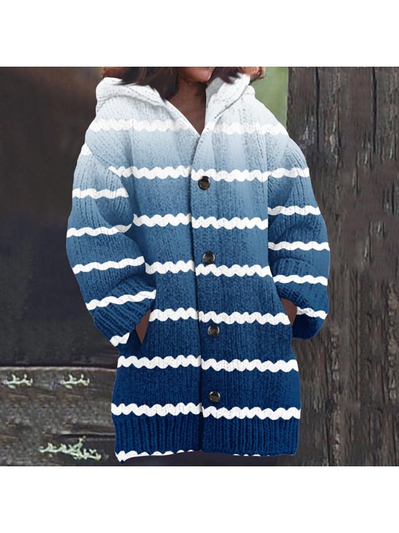 Plus Size Women's V Neck Cardigan Long Sleeve Hollow Out Knit Sweater Lightweight Open Front Casual Topper for Home Lounging or Weekend Errands | Breathable Crochet Duster Jacket