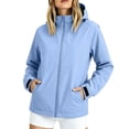 thumbnail image 1 of Drovellove Plus Size Women's Waterproof Hooded Rain Jacket with Pockets | Lightweight Packable Outdoor Shell for Hiking, Cycling, Camping, and Travel | Breathable Polyester All Season Windbreaker, 1 of 6