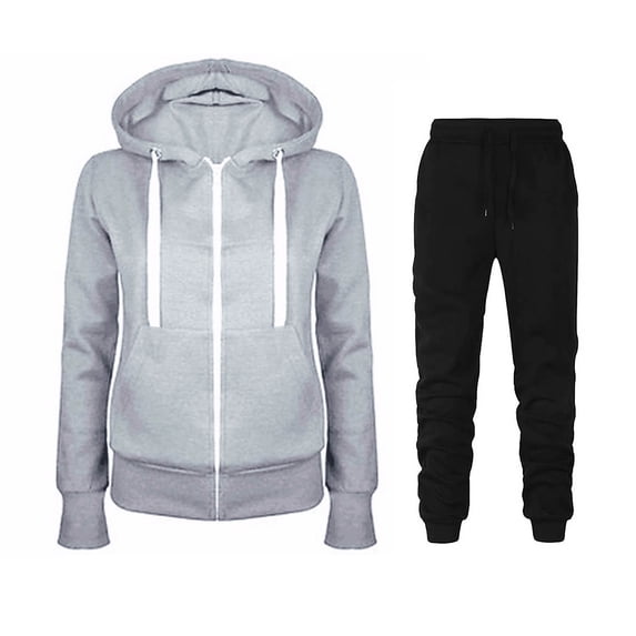 Drovellove Women's 2 Piece Tracksuit Set – Long Sleeve Pullover Hoodie with Matching Pants, Loose Fit Athletic Lounge Suit, Soft Breathable Polyester Travel Outfit
