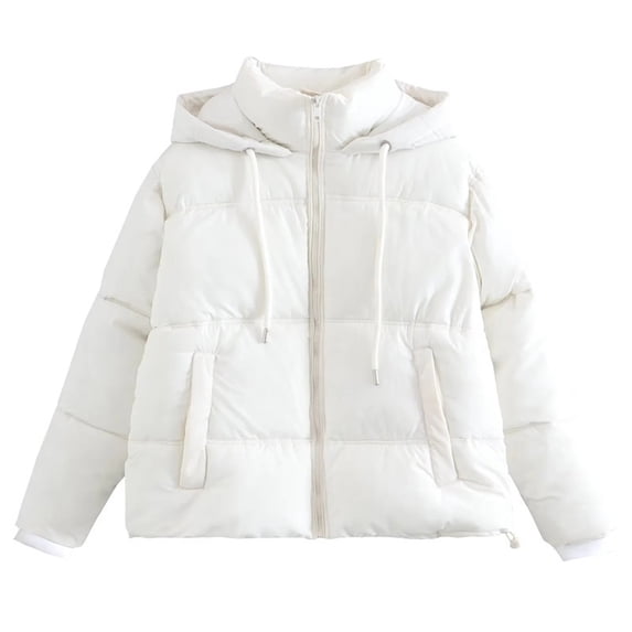 Drovellove Women's Casual Long Sleeve Parka Jacket with Zipper Pockets and Drawstring Waist | Lightweight Polyester Outerwear for Fall and Winter | Turndown Collar Coat for Daily Wear, Travel