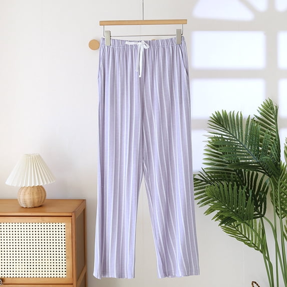 Drovellove Women's Casual Lounge Pants with Elastic Waist and Pockets – Soft Cotton Modal Blend Pajama Bottoms for Sleeping, Relaxing at Home, or Light Outdoor Errands