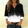 thumbnail image 1 of Drovellove Women's Casual V Neck Cardigan with 3/4 Length Sleeve - Button Down Up Plaid Print Tunic Top for Spring, 1 of 6