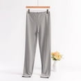 thumbnail image 1 of Drovellove Women's Fleece Pajama Pants with Elastic Waist - Cropped Pants Cozy Casual Lounge Bottoms for Home or Sleepwear, 1 of 6