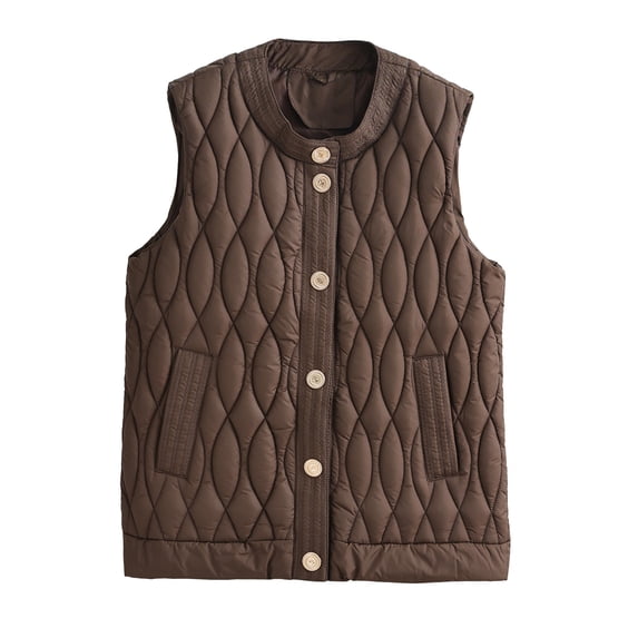 Drovellove Women's Lightweight Sleeveless Cotton Jacket | Casual Open Front Vest for Spring, Winter & Fall – Breathable, Warm Layer for Parties, Vacations, or Lounging at Home