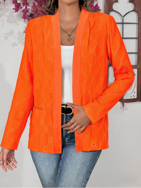 Women's Long Sleeve Open Front Cardigan - Lightweight Knit Layering Topper with Elegant Drape, Versatile Buttonless Jacket for Office, Wedding Guest, or Weekend Brunch