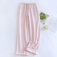 thumbnail image 1 of Drovellove Women's Velvet Leg Pants - Loose Cropped Pant Soft Knit Lounge & Sleep Pajama Bottoms with Elastic Waist, 1 of 9