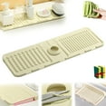 thumbnail image 1 of Drowning Pads for Kitchen Faucet, 2024 Newest Faucet Guard Draining Mat, Kitchen Silicone Faucet Mat, Help Keep Kitchen Tidy, for Kitchen Bathroom Sink (Beige, 1PCS), 1 of 5