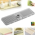 thumbnail image 1 of Drowning Pads for Kitchen Faucet, 2024 Newest Faucet Guard Draining Mat, Kitchen Silicone Faucet Mat, Help Keep Kitchen Tidy, for Kitchen Bathroom Sink (Beige, 1PCS), 1 of 5