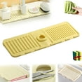 thumbnail image 1 of Drowning Pads for Kitchen Faucet, 2024 Newest Faucet Guard Draining Mat, Kitchen Silicone Faucet Mat, Help Keep Kitchen Tidy, for Kitchen Bathroom Sink (Beige, 1PCS), 1 of 5