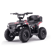 Droyd Animal Electric Youth ATV for Kids – 36V 500W Brushless Motor, LFP Battery, 2-Speed Settings (10/15 MPH), Dual Suspension, Disc Brakes, 2WD Ride-On Quad with Top Case, Ages 6+ - Red