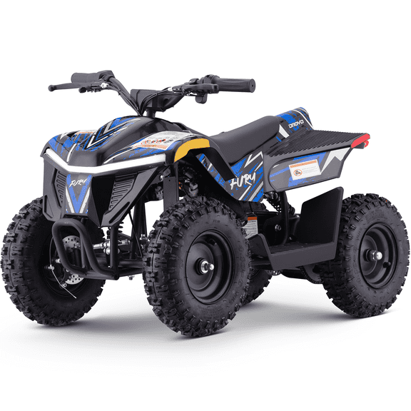 Droyd Electric ATV Vehicle Fury, 36V Kids Quad Bike with 500W Brushless Powerful Motor, 8-10 Miles Long Range Electric 4 Wheeler with Throttle Controlled Dual Suspension for Boys Girls Ages 6+
