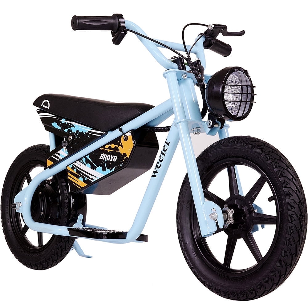Droyd Electric Mini Bike, 24V 8Ah Battery, 6-10 MPH, LED Lights