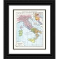 thumbnail image 1 of Droysen 12x14 Black Ornate Wood Framed with Double Matting Museum Art Print Titled - Italy 10-12 Century - Droysen 1886, 1 of 4