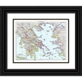 thumbnail image 1 of Droysen 24x20 Black Ornate Wood Framed with Double Matting Museum Art Print Titled - Greece - Droysen 1886, 1 of 4