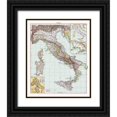 thumbnail image 1 of Droysen 26x31 Black Ornate Wood Framed with Double Matting Museum Art Print Titled - Italy - Droysen 1886, 1 of 4
