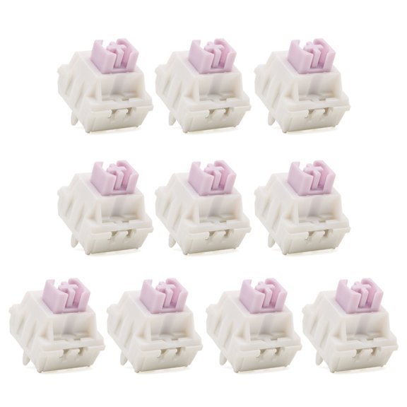 Drrntien 10/4PCS JWICK JWK Linear Switch Milk Purple 5 Pin 67g Bottom Force Tactile Switches Set 50M Clicks Shaft Customized