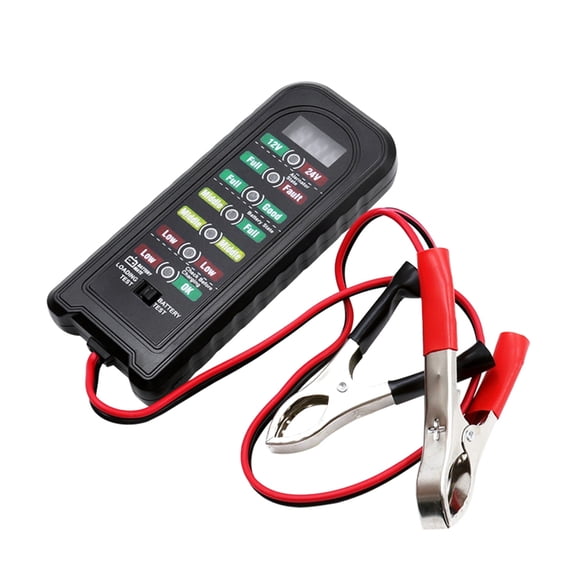 Drrntien 12V 24V Battery Tester Fault Detector Alternator Diagnostic Tool Battery Checker