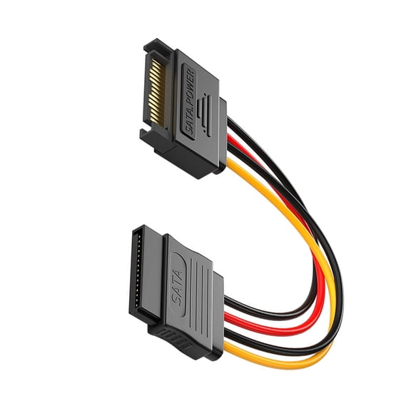 Drrntien 15 Pin Male to Female Extension Cable to IDE Power Cable Hard Drives Supply