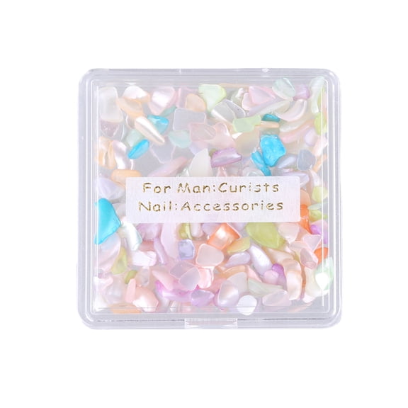 Drrntien 1Box 3D Nail for Women and Girls Colorful Shell Nails Art Shapes Jewelry Accessories Decoration Crafting Supplies