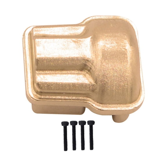 Drrntien 1Pc/2Pcs Brass Diff Cover for 1/18 TRX4-M RC Crawler Car Bridge Axle Housing