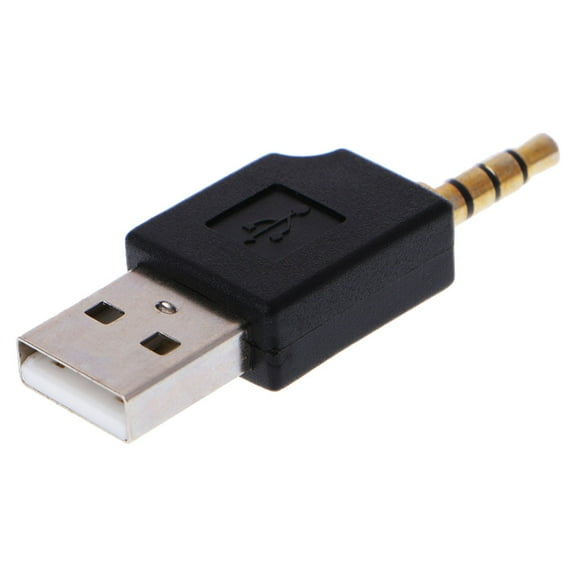 Drrntien 3.5mm to USB 2.0 Male Aux Auxiliary Adapter For for iPod for Shuffle 1st 2