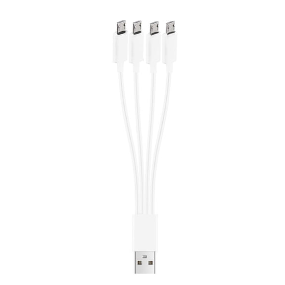 Drrntien 4 in 1 Micro USB Charging Cable Multi Charger Cable for Multiple Devices Charge 4 Tablets or Phones Simultaneously