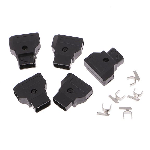 Drrntien 5 Pcs D-Tap Plug DIY For DSLR Rig Power Cable V-mount Anton Battery Male