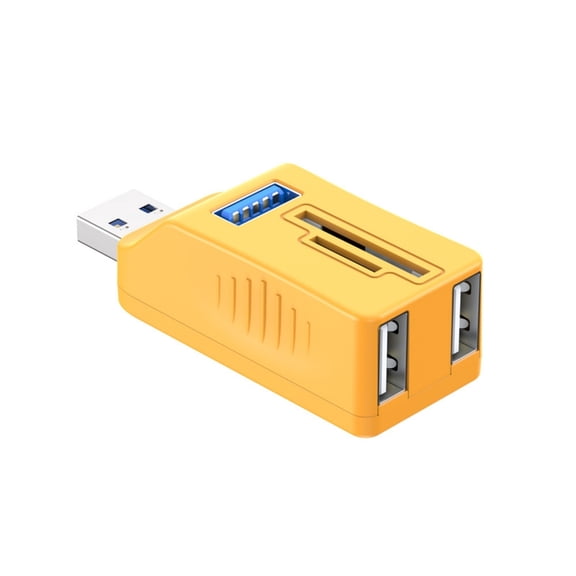 Drrntien 5 Port USB3.0/USB2.0+Type C Card Reader USB Extender Adapter Portable USB