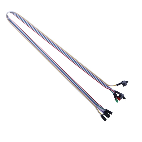 Drrntien 65cm/25.6in PC for Case Atx Power Reset Switch Cable With HDD LED Light for Desk