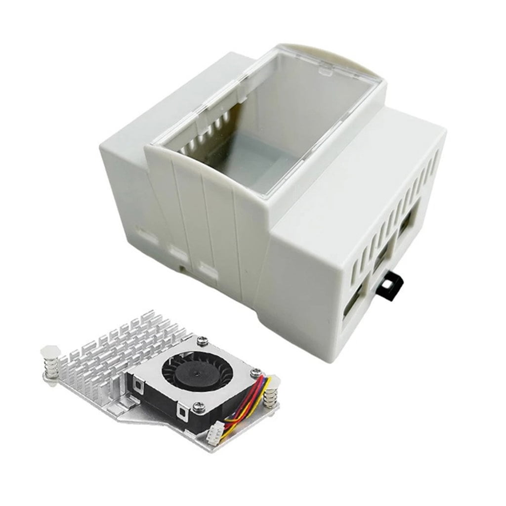 Drrntien ABS Housing Case Cooling Box for RPI5 Board DIN Rail Shell Secure and Snug