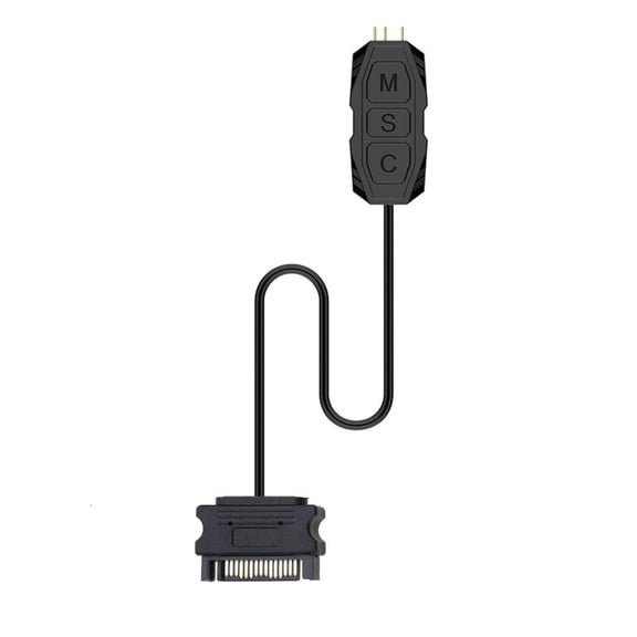 Drrntien ARGB Controller 5V 3Pin Aura RGB 12V 4pin RGB Controller Plastic Sata Power Supply Light Stripe Remote Controller