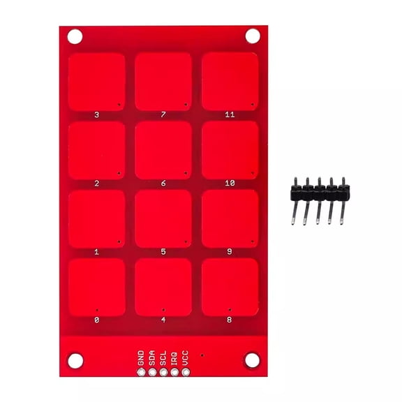 Drrntien Capacitive Touch Sensors Module 12Key Keyboard 3.3V Logical Interfaces I2C Output