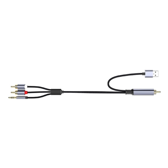 Drrntien Coaxial To 3.5mm 2RCA Audios Cable Braide Shield Wire For Home Theater Systems