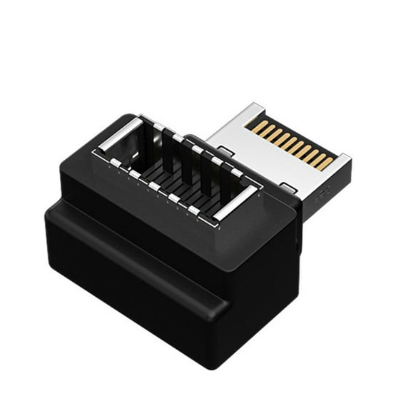 Drrntien Computer USB 3.1 Type-E Female to Type-E Male 90 Angled Adapter Wear Resistant