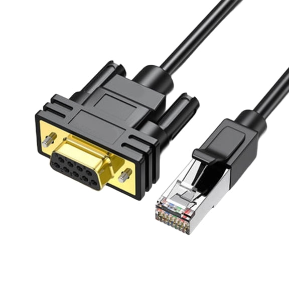 Drrntien Console Cable DB9Pin Serial Port Male to RJ45 Female Cat5 Ethernet Connection
