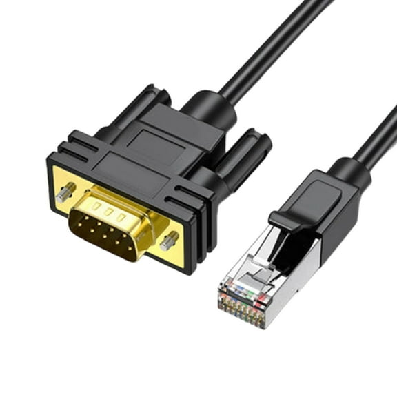 Drrntien Console Cable DB9Pin Serial Port Male to RJ45 Female Cat5 Ethernet Connection