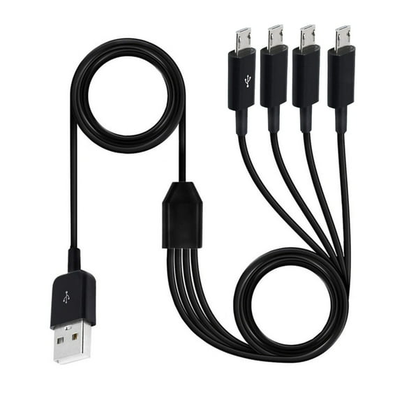 Drrntien Convenient 4 Way USB charging Cable Stay Connect Anywhere,20cm/150cm