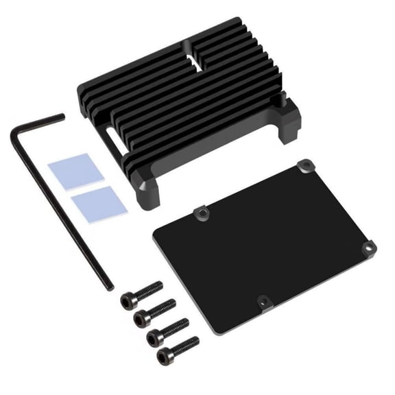 Drrntien Durability Aluminum Heatsink Armors Case for Raspberry Pi4B Cooling Metal Shell