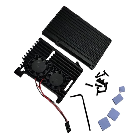 Drrntien Durability Aluminum Heatsink Armors Case for Raspberry Pi4B Cooling Metal Shell