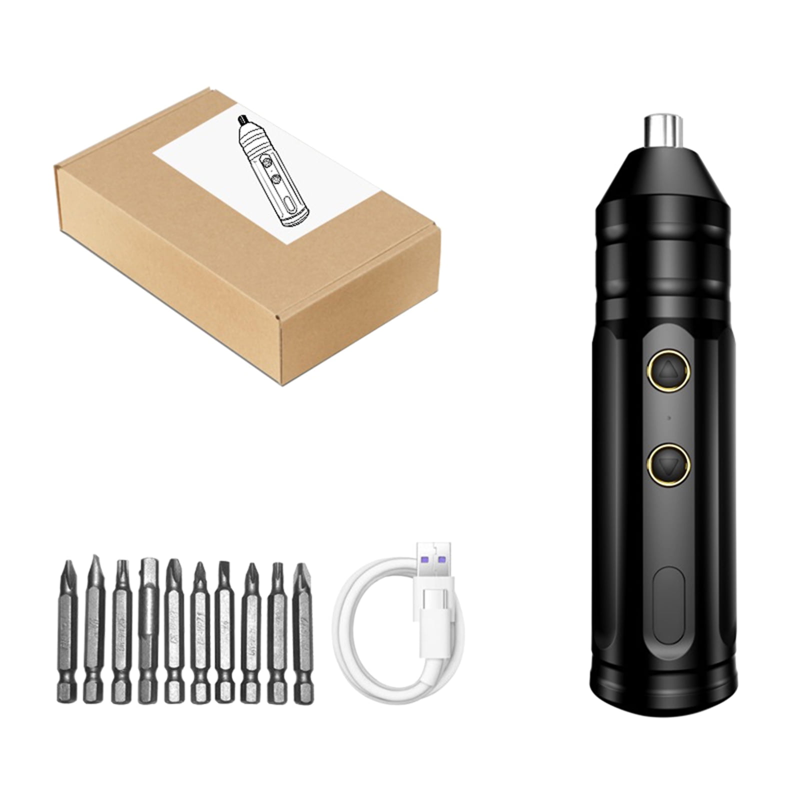 Drrntien Electric Screwdriver USB Charging Screw Driver Cordless Power Drill Repair Set