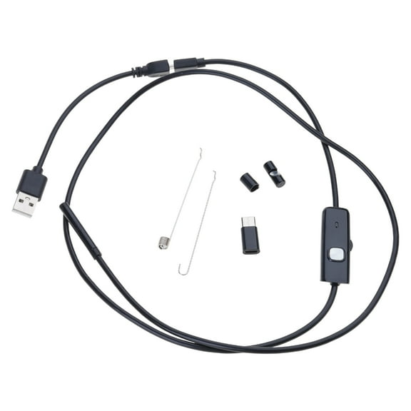 Drrntien Endoscope Mini Camera USB Borescope Waterproof LED Car Inspection with LED Light