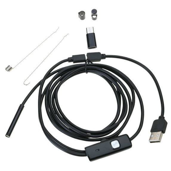 Drrntien Endoscope Mini Camera USB Borescope Waterproof LED Car Inspection with LED Light