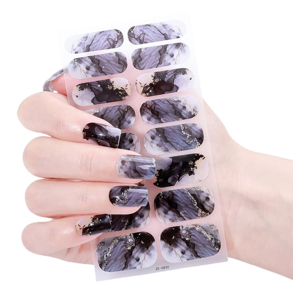 Drrntien Gels Nail Wraps French Tip Gels Nail Strips Gradient Nails Polish Sticker
