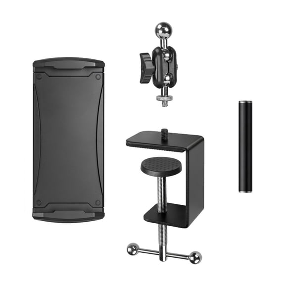Drrntien Heavy Duty Tablet Mount For Kitchen Use Adjustable Metal Arm Clamp Brackets 360 Degree Rotation 5-13inch Device Holder