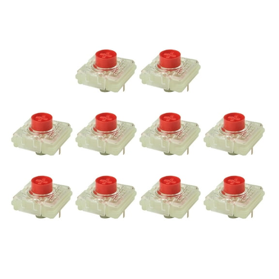 Drrntien Low-Profile Cherry MX Red Switch Set - 10Pcs for LP Low Profile Backlit Keyswitch for Mechanical Keyboard