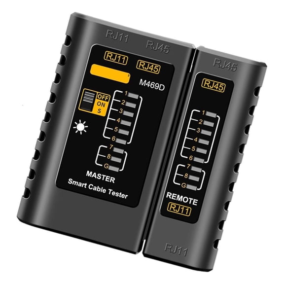 Drrntien M469D Cable Lan Tester Networking Cable Tester CAT5 RJ45 RJ11 RJ12 UTP LAN Cable