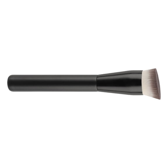 Drrntien Oblique Flat Top Brush Contouring Tool Synthetic Fiber Aluminum Handle No Streaks