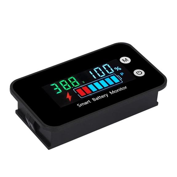Drrntien Portable Battery Monitor 12v 24v 36v 48v 60v 72v Car Golf cart Battery Tester Digital Battery Capacity 7-100V Voltage